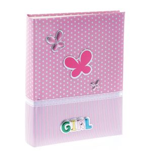 para8 Άλμπουμ για κορίτσι GIRL MB-A171R από δέρμα με ασήμι & σμάλτο