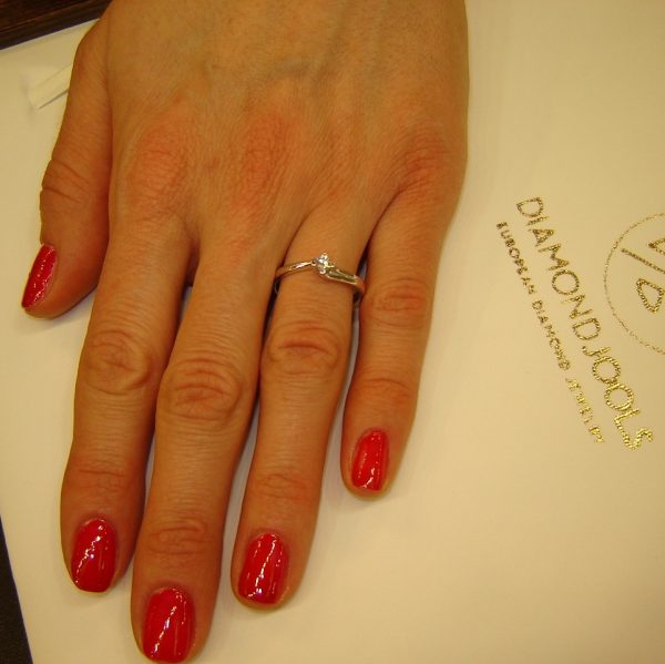 ring176 Μονόπετρο δαχτυλίδι DIAMONDJOOLS 9232/02 από λευκό χρυσό Κ18 με διαμάντι BR:0.13ct