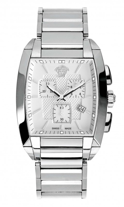 versace5 Ανδρικό ρολόι VERSACE Character Tonneau Chronograph WLC99D002S099 με μπρασελέ