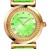 Γυναικείο ρολόι VERSACE Vanity P5Q80D220S220 με λαχανί δερμάτινο λουρί
